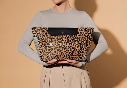 BONHEUR Leopar Clutch Çanta